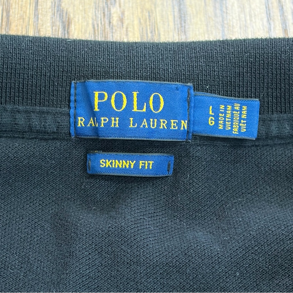 Polo Ralph Lauren Skinny Fit Black Polo - Picture 3 of 6
